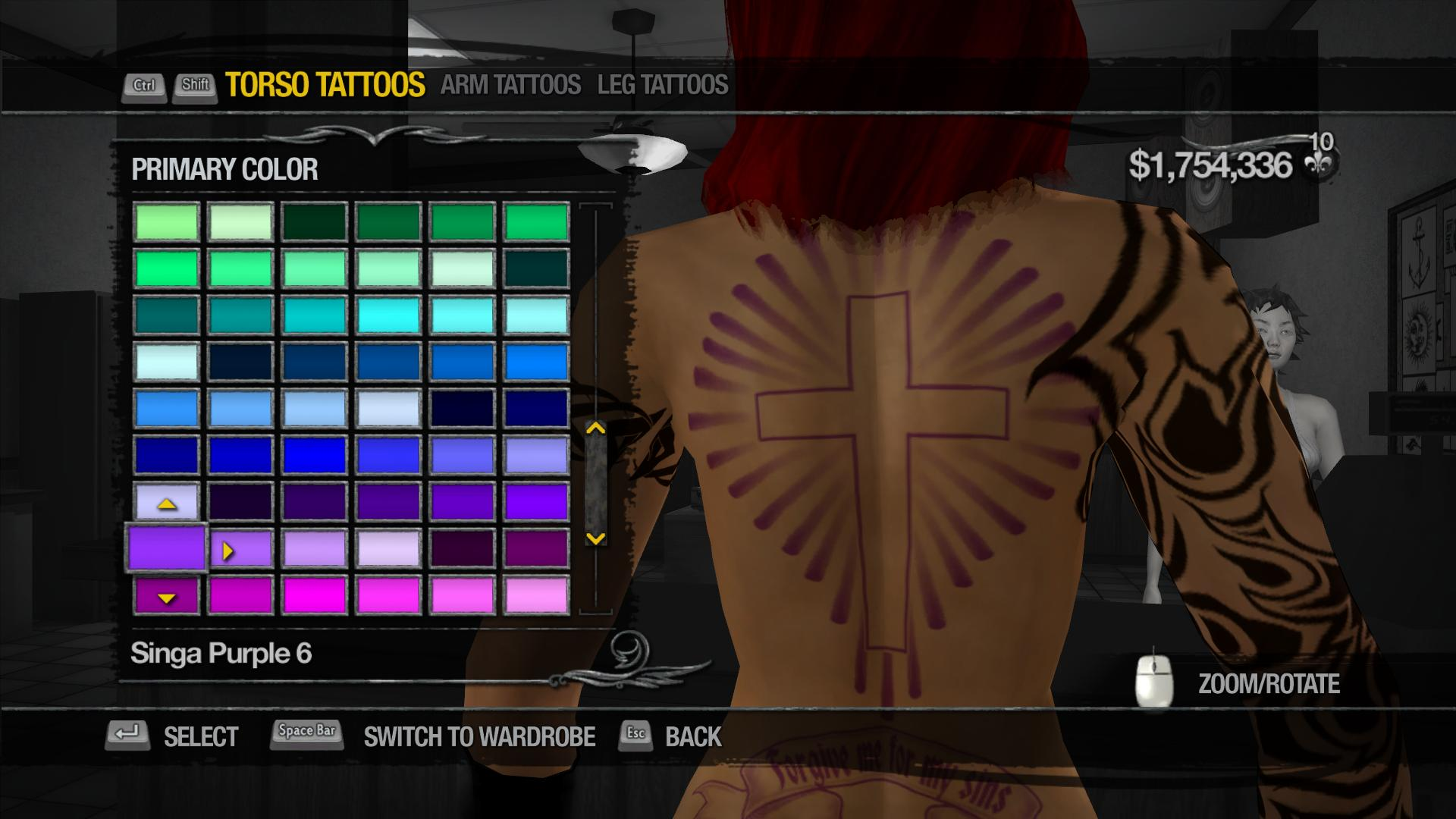 Many More Tattoo Colors Saints Row Mods