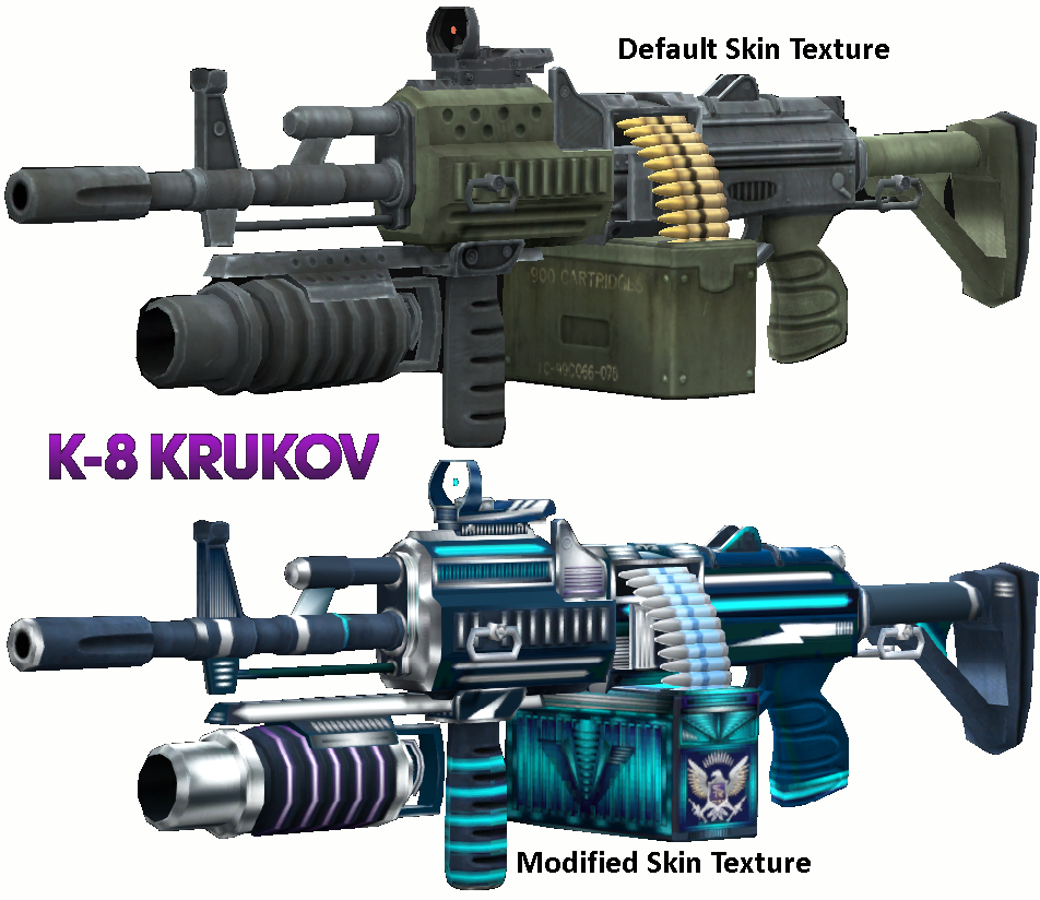 New Skin Texture for the K 8 KRUKOV Gang Machine Gun Saints