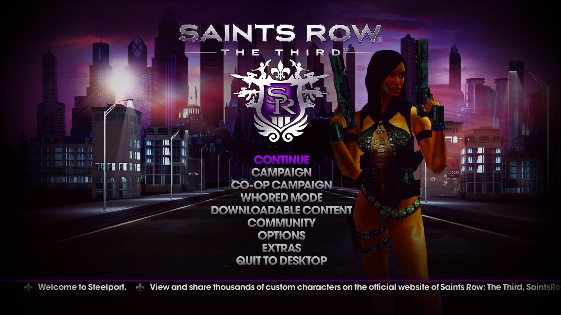 Main Menu And Default Character Mod By Viper Venom Saints Row Mods