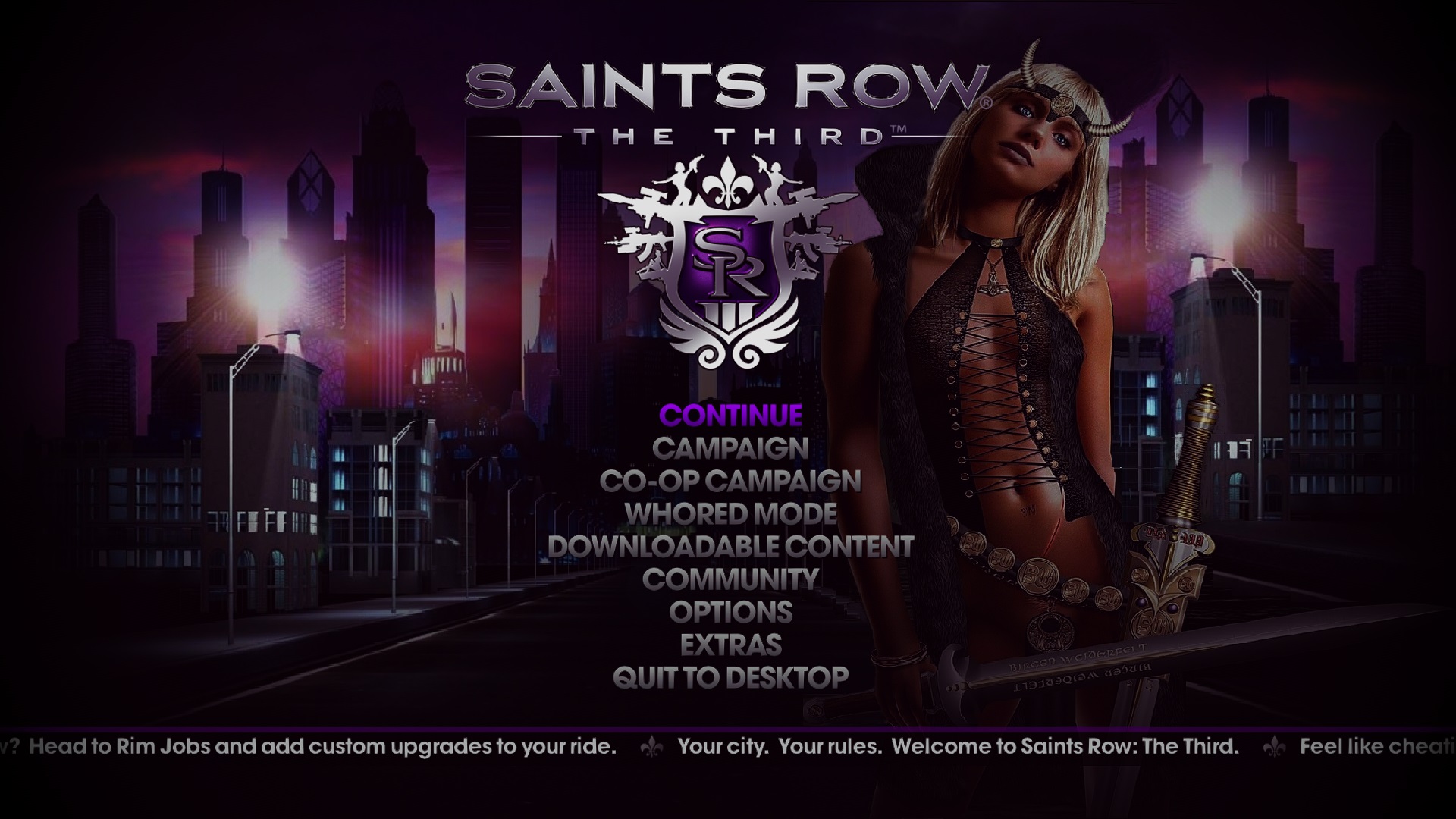 Main Menu And Default Character Mod By Viper Venom Saints Row Mods